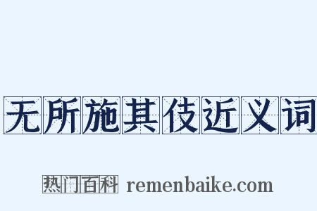 无所施其伎近义词是什么意思的图片